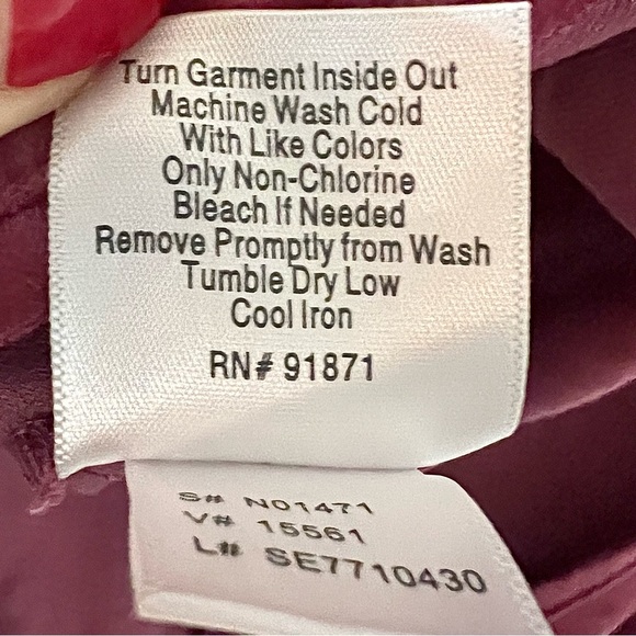 Vintage Norm Thompson Velour Button Up Jacket Purple Women’s Large NWOT Pockets - Picture 9 of 12